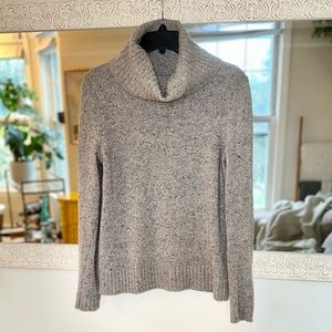 J. Crew Wool Relaxed Turtleneck Sweater - Gray Confetti - Size Small